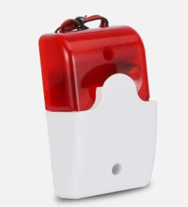 Fire Alarm Siren and Red Strobe Light Sound 110db Electric Alarm Siren 12V 24V Wired Siren for Security Alarm