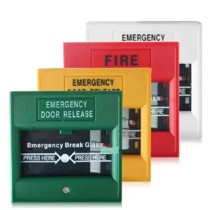 Fire Alarm Switch Emergency Door Release Push Button Break Glass Fire Alarm Door Access Control System