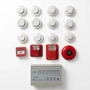 Fire Alarm System 4 Zone Control Conventional Fire Alarm Control Panels With Fire Bell Call Point Smoke Alarm