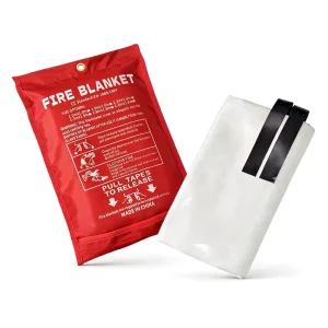 Fire Blanket Double sided Silicone Glass Fiber Flame Retardant Fire Blanket for Hotel Fire Kitchen Emergency Firefighting