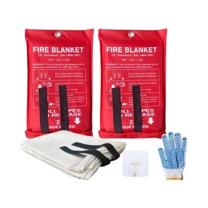 Fire Blanket Emergency Fire Retardant Fiberglass Blanket Reusable for Home Kitchen 1.2X1.2