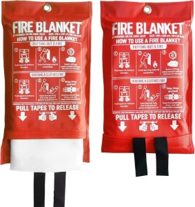Fire Blanket for Kitchen and Home 40 X 40 Fiberglass Emergency Fire Blanket 2 Pack