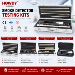 Fire Detection And Alarm System Tester Fire Smoke Gun Airport Fire Fighting Equipment Kit
