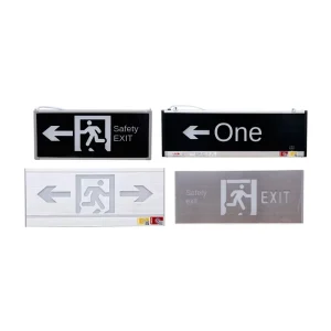 Fire Emergency Evacuation Safety Exit Sign Light 220V Single-Sided Left Right Guangdong Made