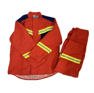 Fire Emergency Rescue Suit Set Heat Resistant Firefighting Jacket Gloves & Belt with Reflective Strip