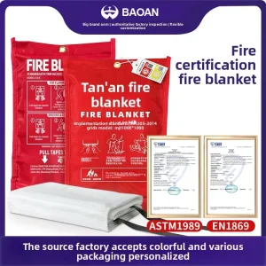 Fire Extinguishing Blanket for Household Automotive Use Glass Fiber Material White Color