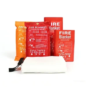 Fire Fighting Blanket Portable 2.0×2.0M 100% Fiberglass Heat Resistant No Grommet Holes Red/Orange Home Use Kitchen Car Fires