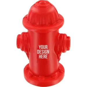 Fire Hydrant Stress Toys Slow Rising Squashy TPR Silk Screen Printed Exhibition Convention Bulk Safety Rescue