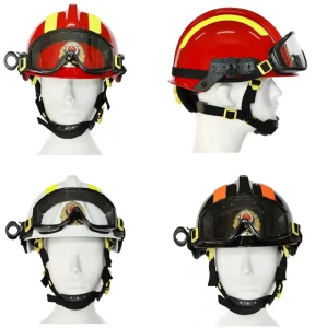 Fire Rescue Helmet Emergency Rescue Safety Helmet Head Protection Fire Equipment European Style Helmet with Goggles