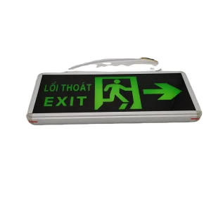Fire Safety Rechargeable LED Emergency Lights Glass Exit Sign