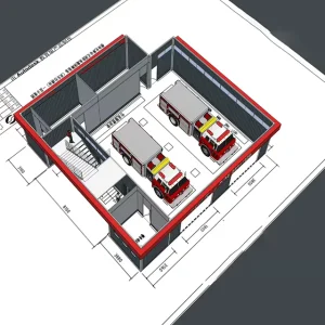 Fire Shelter Emergency Fire fighting Shelter Cabin Flexible in Movement Respond Quickly Fire Rescue Mobile Unit