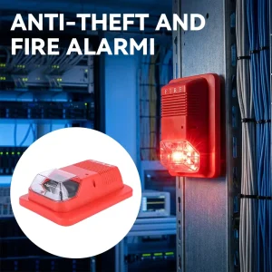 Fire Siren DC18 28V Red Color Alarm Sounder Speaker Led Fire Alarm Smoke Detector Strobe Siren for Fire With Xenon Tube
