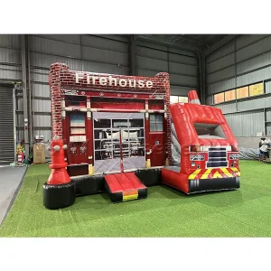 Fire Station Bouncy Castle Hupfburg Firehouse Bounce House