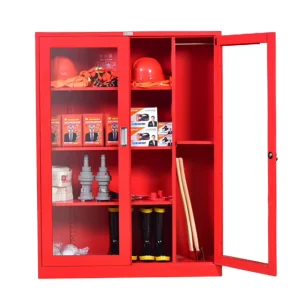Fire Station Firefighting Equipment Fire Hose Reel Cabinet Fire Hose Box Brass Red 300kg Capacity