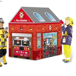 Fire Station Play Tent Indoor Pretend Play Game Toy Kids Play Tent