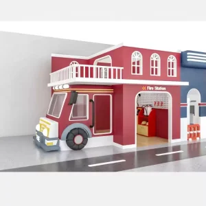 Fire Station Role-play Playhouse Children Kids Role Play Furniture Sets Toys Interactive Play Set Kids Pretend House Playhouse