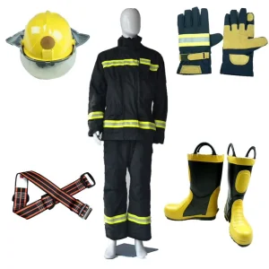 Fire Suit CE Certified Protective Clothing with Shoes Boots Gloves Aramid Material Fire Fighting Drill