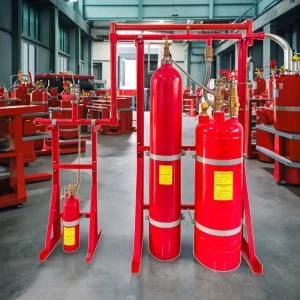 Fire Suppression System Mechanical Emergency Start FM200 Multi Zone Protection Cylinder Filled 180L Stainless Steel HFC227ea