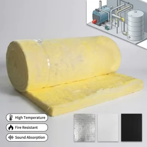 Fire-stop Fiber Glass Wool Insulation for Building Material Project Product Fol Absorb Reverberate Sound With Double Foil