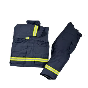 Firefighter Emergency Protective Clothing Set Heat Resistant Jacket Belt with Reflective Strip for Rescue Safety