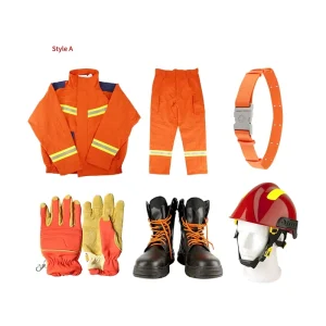 Firefighter Jacket with Reflective Tape Water Proof Heat Protective Gear Dedicated Fire Rescue Clothing Suit