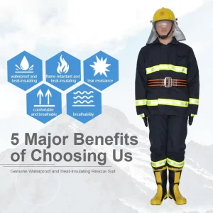 Firefighter Nomex Flame Retardant Protective Suit for Wildland Firefighting Emergency Rescue Split Full Body Style ATPV