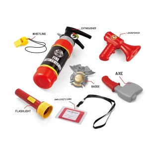 Firefighter Role Play Fireman Toys Accessories Kids Fireman Fire Fighting Tool Handle Set for Toddlers Birthday Christmas Gifts