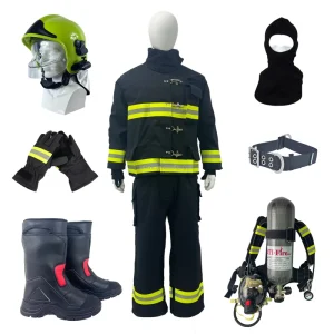 Firefighter Suit NOMEX IIIA Fireman Jacket Pants Fire Fighting Equipment Helmet Gloves Boots SCBA Afghanistan Fire Fighter NFPA