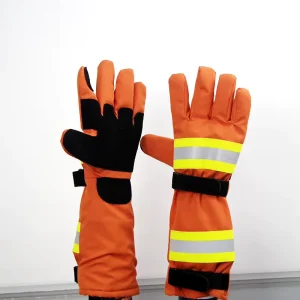Firefighting Gloves Flame Resistant Heat Insulating High Temperature Resistant Para Aramid Dense Woven Waterproof Emergency