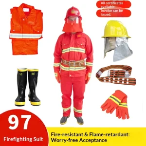 Firefighting Protective Suit Split Style Ergonomic Design Structural Fire Rescue Industrial