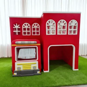 Firehouse Adventure Indoor Playground Equipment Kids Fire Station Soft Play Role Play House for Cafe Mall School