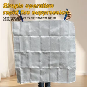 Fireproof Fiberglass Fire Fighting Blanket High Temperature Resistant Emergency 3m X 4m EN 1869 Certified Kitchen
