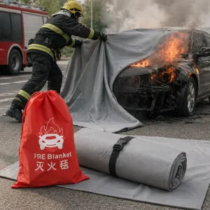 Fireproof Heat Resistant Emergency Blanket Car Fire Blanket for Car Truck and Home Use