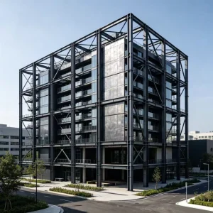 Fireproof Heavy Steel Structure Module House for Hotels Fire Retardant Coating High Wind Resistance Meeting High Safety