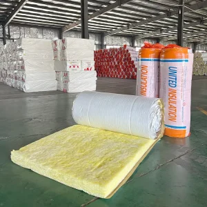 Fireproof Metal Roof Ceiling Insulation Heat Acoustic Building Material Fiberglass White Polypropylene R19 Wool Blanket