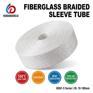 Fireproof Self Extinguishing High Temperature Fiberglass Sleeve Flame Retardant Wire Protection