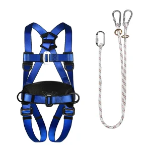 Five-Point High-Altitude Carabiner Double Hook Polyester Full Body Safety Harness Rescue Safety Rope Work Harness Fall