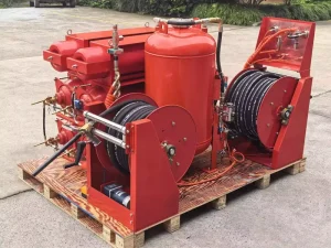 Fixed Dry Chemical Powder Fire Suppression System Skid for Fire Truck