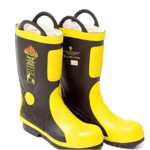 Flame Retardant Waterproof Firefighter Boots Safety Rescue Gear Protective Work Footwear