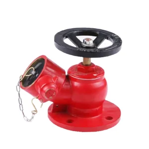 Flange Fire Hydrant Valve Landing Brass Oblique Type Valve Indoor 45 Degree Flange Fire Hydrant with Chain Coupling