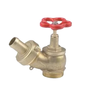 Flanged Type Russian Style Brass Fire Hydrant DN50 SN65 2 Inch Red Handwheel Indoor Marine Fire Suppression Valve