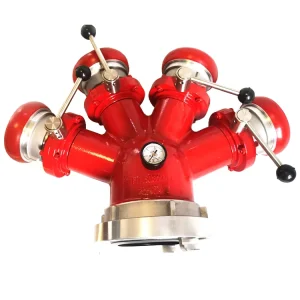 Flexible Aluminum Alloy Fire Fighting Rescue Tool Storz Type 4 Way Water Divider
