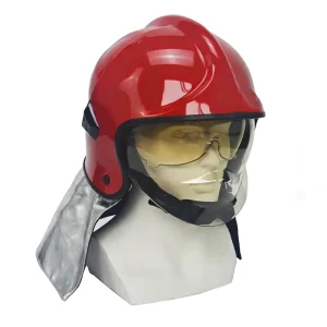 Flexible Fireman Helmet PEI PC Material Recyclable Heat Prevention Face Screen Professional Rescue Equipment