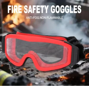 Fog Proof Anti Impact Firefighter Gear Safety Glasses CE Certified EN166 Anti Fire & Anti Fog TPU Frame Eye Protection