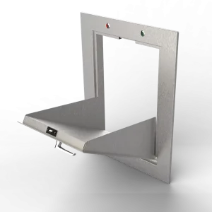For Apartments Residential Waste SS304 Garbage Linen Chute Hopper L-Handle 12 by 15 Trash Chute Intake Door