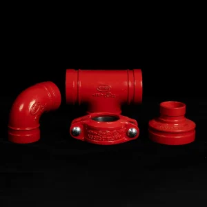 For FM Painted Fire Fighting System Groove Pipe Fittings Ductile Iron 2.5MPa Pressure Plumbing Connection Coupling