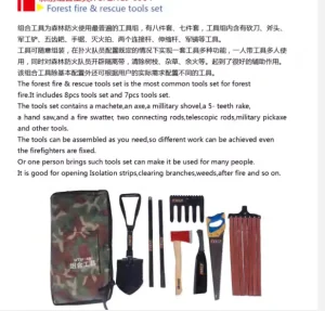 Forest Fire Rescue Tools Set