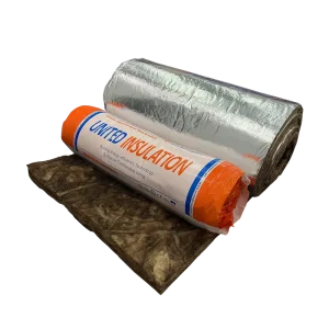 Formaldehyde Free Aluminum Foil Faced R282 Glass Wool Roll Blanket Brown Thermal Acoustic Insulation for HVAC Duct Roof Wall
