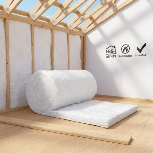 Formaldehyde free Friendly to Skin White Glass Wool Insulation Roll CodeMark R Value Customized for Australia Wall and Roof