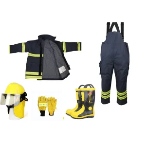 Four Layer Fabric Firefighter Protective Clothing Customizable Color & Logo Fireman Suit